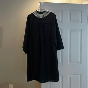 RBG Halloween costume with crocheted judicial color.